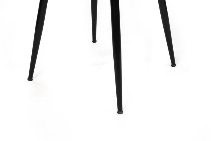 Hanah Home Kuśaklı-233 V4 Juego de 4 Sillas de Terciopelo y Metal, Marron Claro y Negro